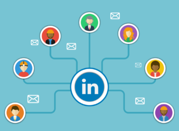 LinkedIn logo linked to prospects around it