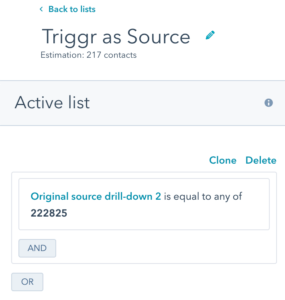 Triggr as source