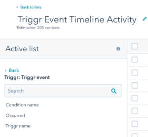 HubSpoot timeline activity